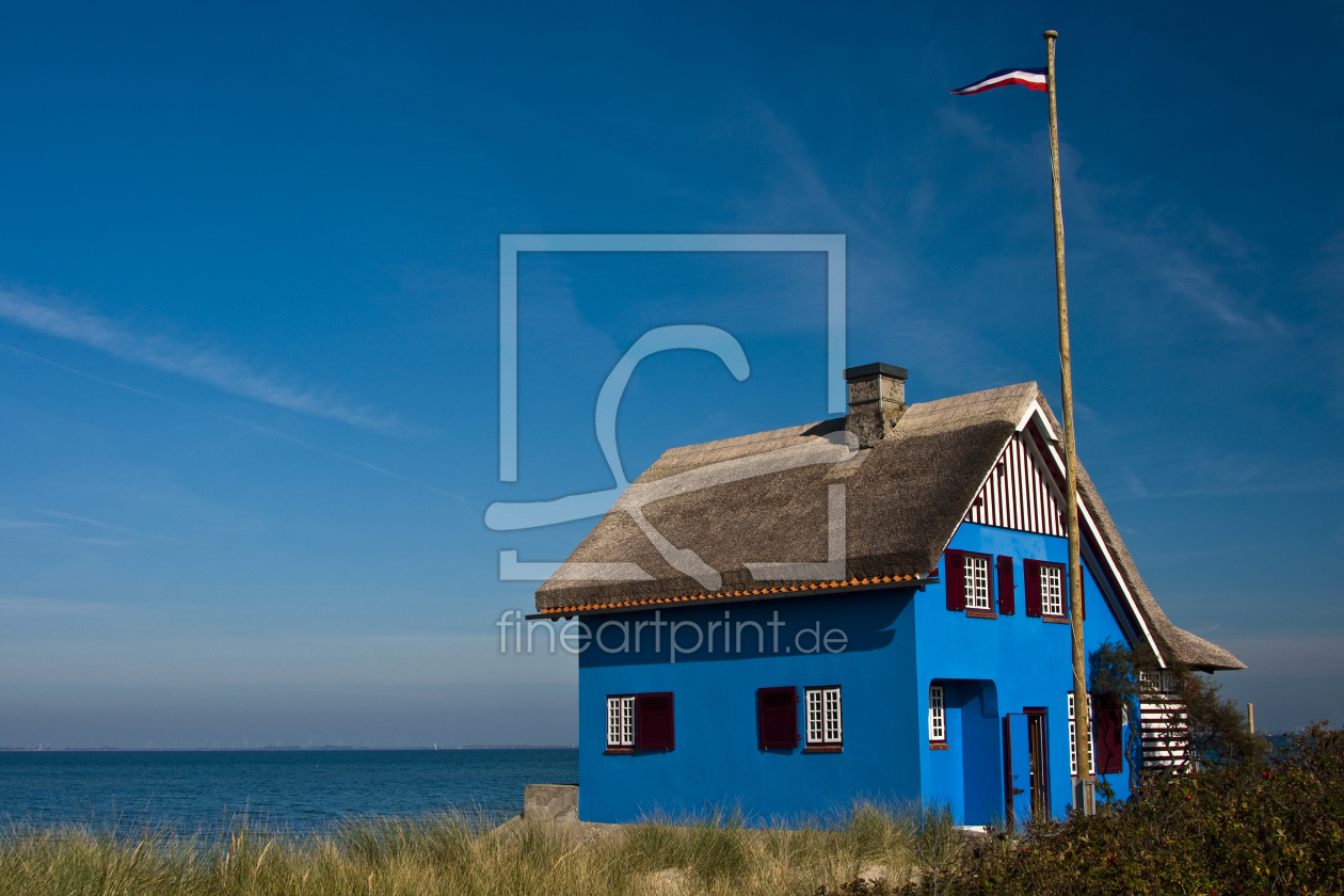 Blaues Haus Am Meer Ii As A Canvas Print 9659770
