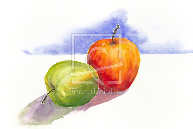 Zwei Apfel As A Canvas Print 10766275 Fine Art Print