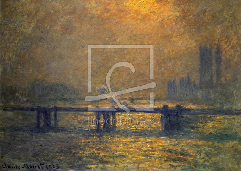 Monet Charing Cross Bridge 1899 1901 As A Canvas Print 30004240 Fine Art Print