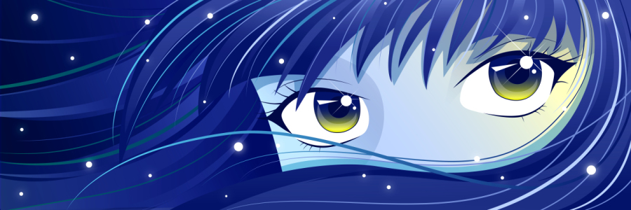 Picture no: 10968026 Moonie - blue-haired Manga Girl Created by: Sandra Höfer