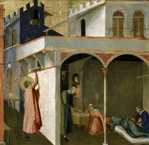 Picture no: 30002372 A.Lorenzetti, Nicholas throws gold balls Created by: Lorenzetti, Ambrogio