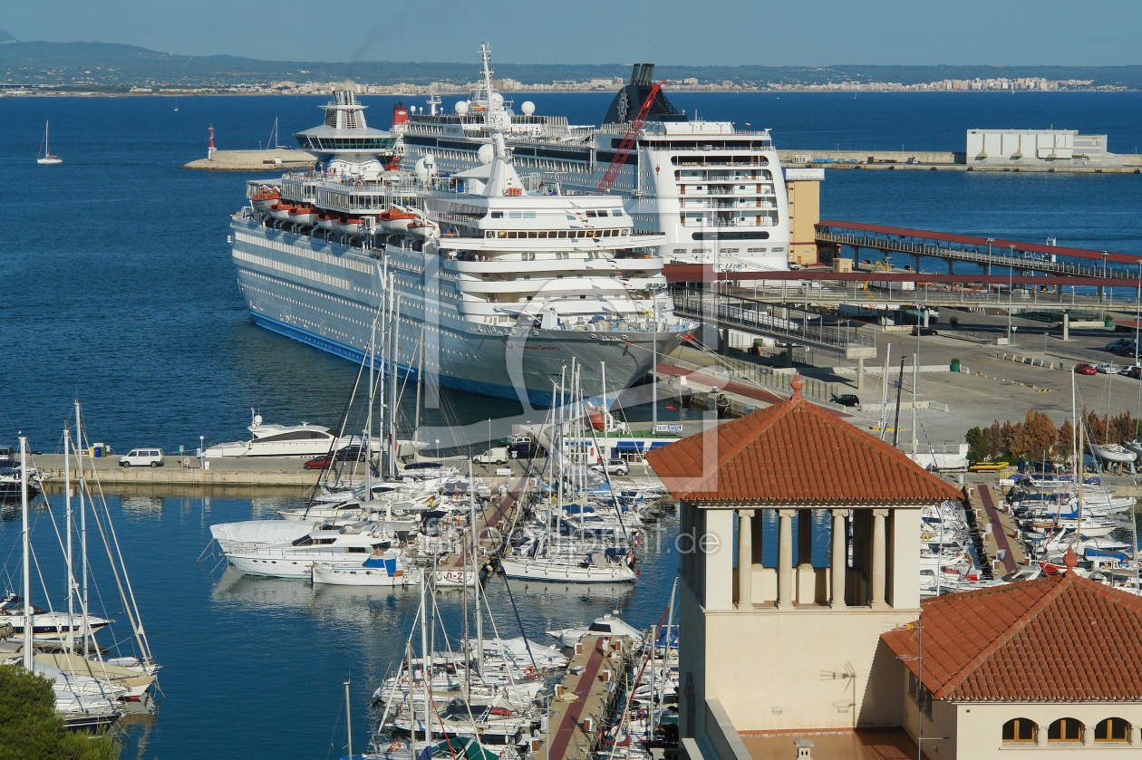 Bild-Nr.: 10005935 Kreuzfahrtschiffe im Hafen von Palma de Mallorca erstellt von Frank Rother