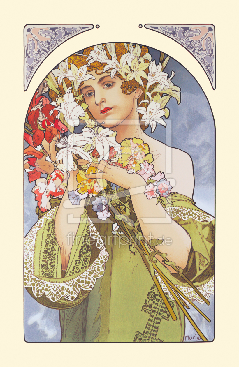 Bild-Nr.: 10012432 Flower by Alphonse Mucha - 1897 erstellt von CASA-FINE-ARTS