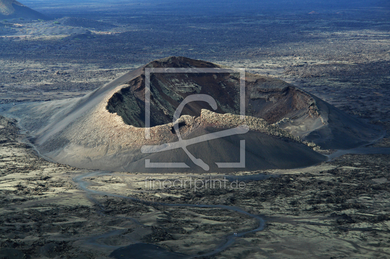 Bild-Nr.: 10014925 Lanzarote, Mondlandschaft mit dem Volcán de Cuervo 1 erstellt von Frank Rother