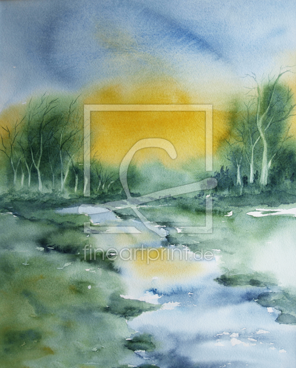 Bild-Nr.: 10021405 Landschaft - Aquarell erstellt von Galerie-Fotoeffekt