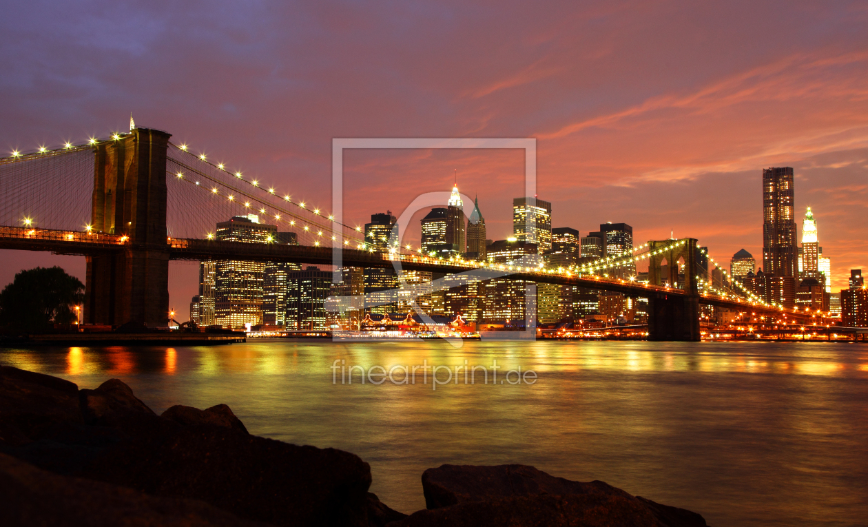 Bild-Nr.: 10024807 Brooklyn Bridge mit Skyline bei Nacht erstellt von Buellom