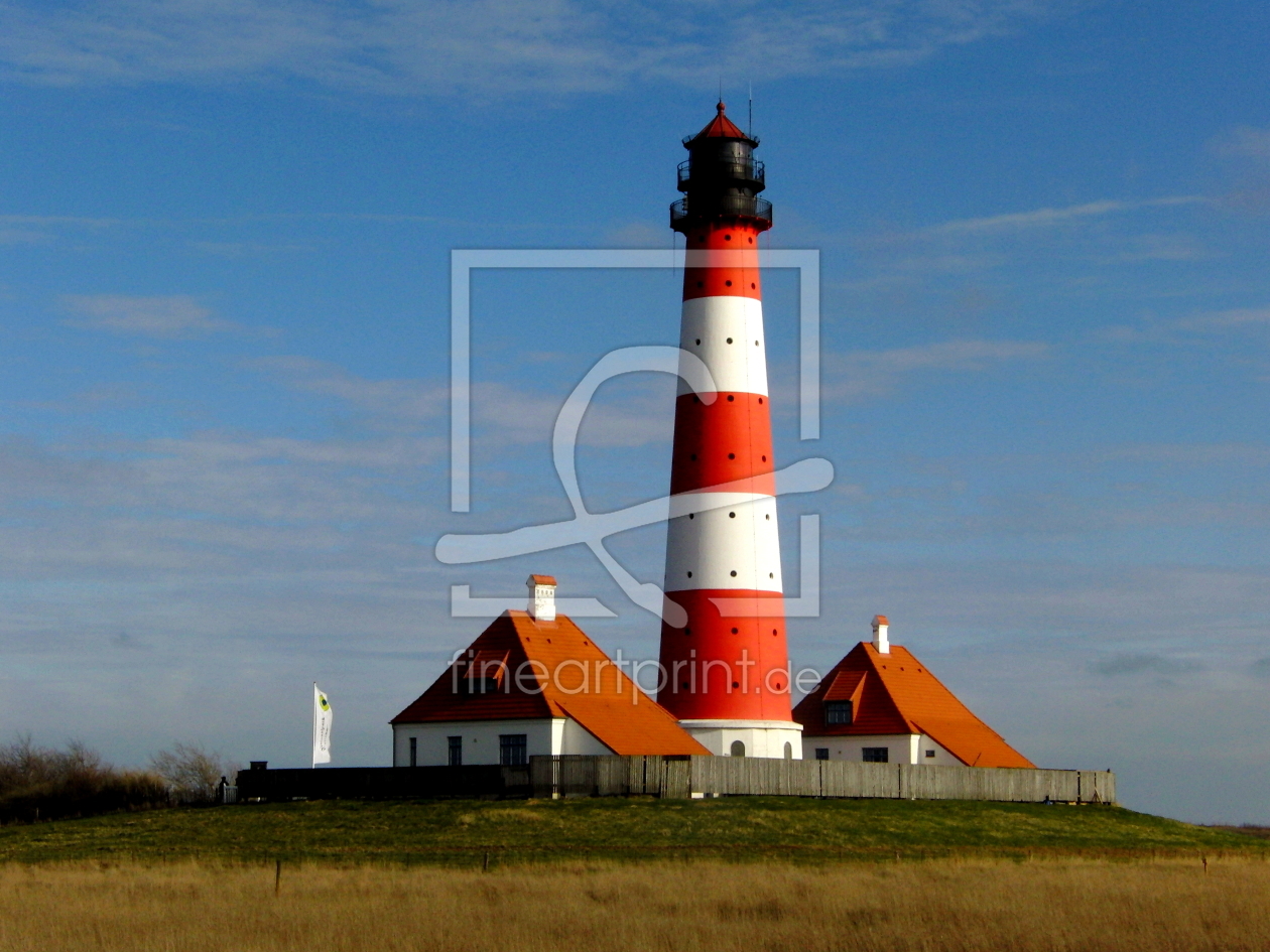 Bild-Nr.: 10058873 Leuchtturm Westerhever erstrahlt erstellt von Ostfriese