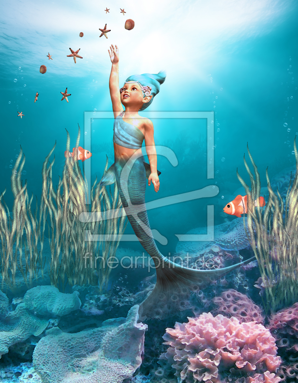 Bild-Nr.: 10063603 a little mermaid in the play with starfish erstellt von Simone Gatterwe