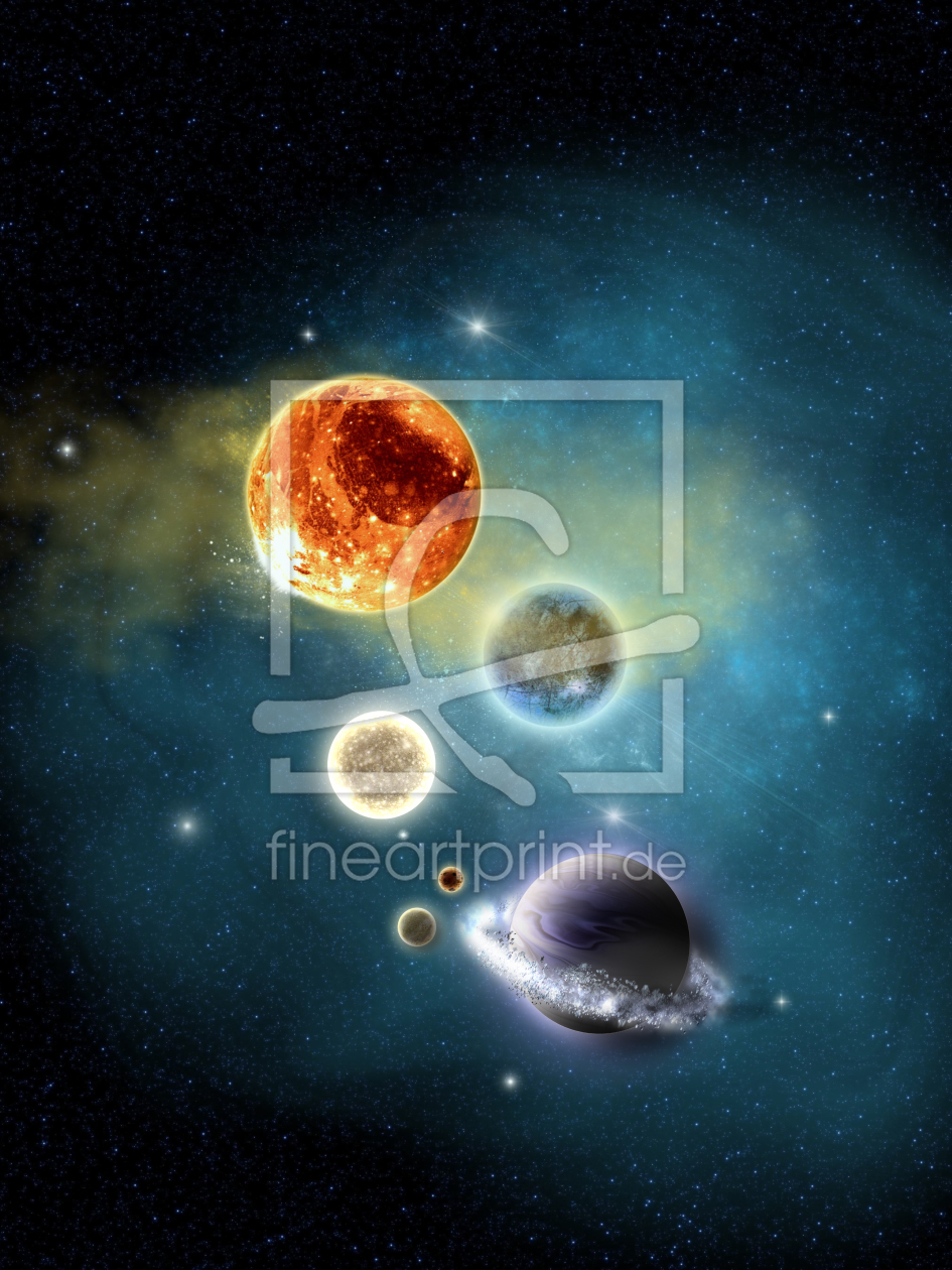 Bild-Nr.: 10063643 Galactic Space Nebula with Stars and planet erstellt von Simone Gatterwe
