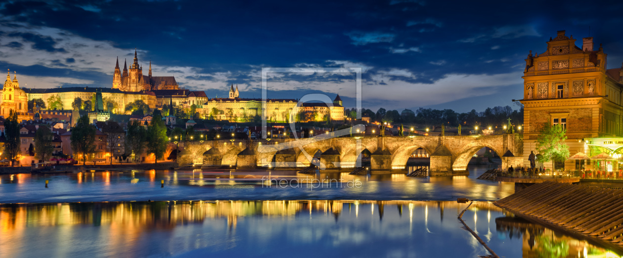 Bild-Nr.: 10083285 Prag Panorama mit Karlsbrücke und Burg erstellt von FineArtImages