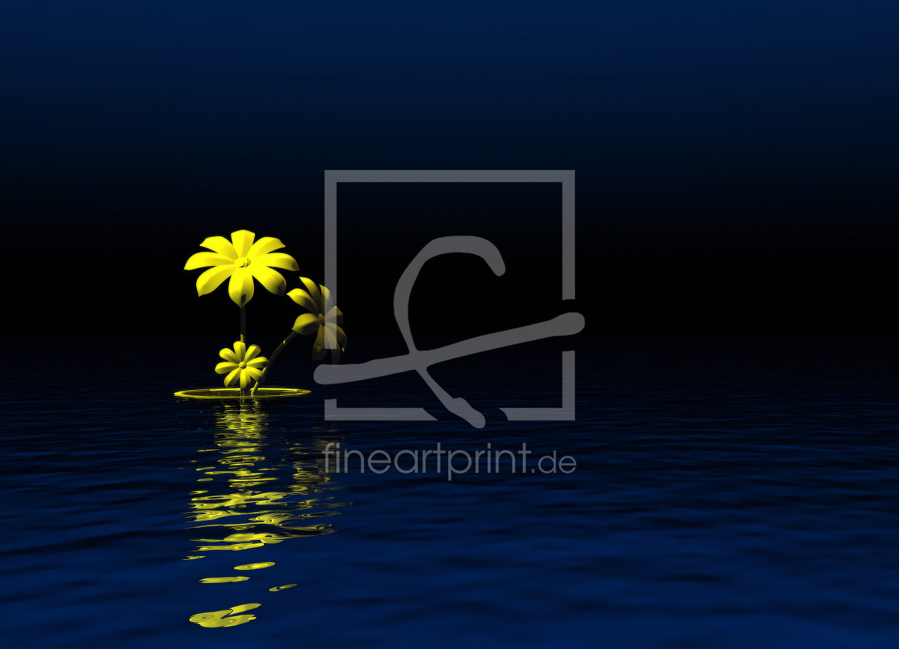 Bild-Nr.: 10136452 drei Blümchen nachts auf dem Meer erstellt von DagmarMarina