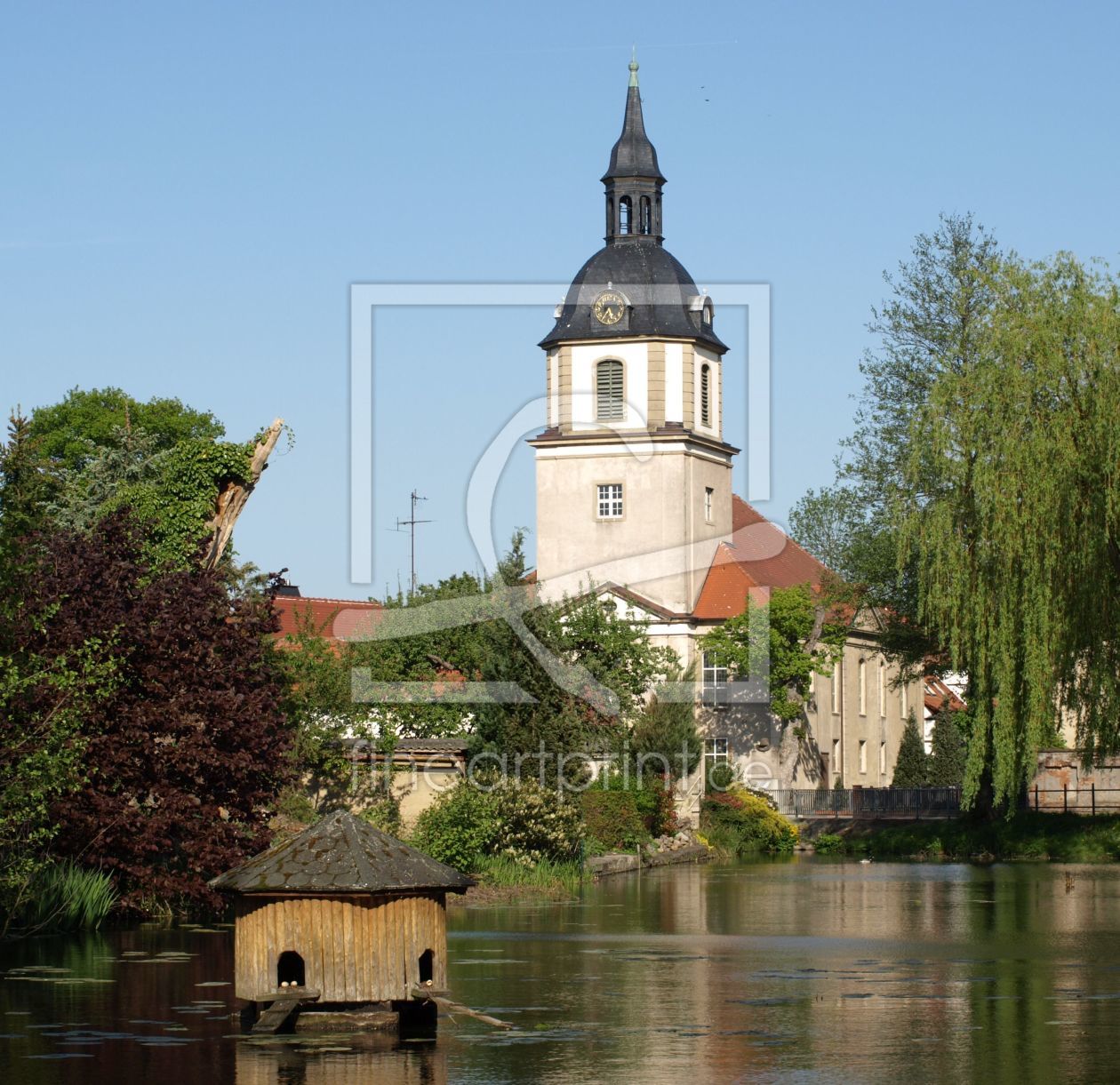 Bild-Nr.: 10138690 Dorfkirche mit Anger erstellt von Weimaranerandy