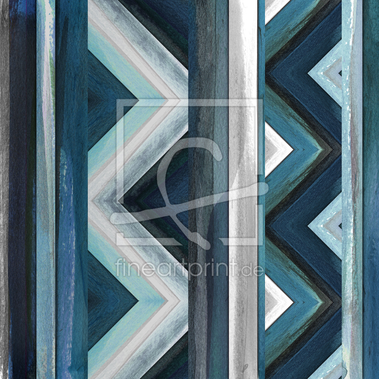 Bild-Nr.: 10185596 Color Lines Blue Zig Zag Right erstellt von CASA-FINE-ARTS