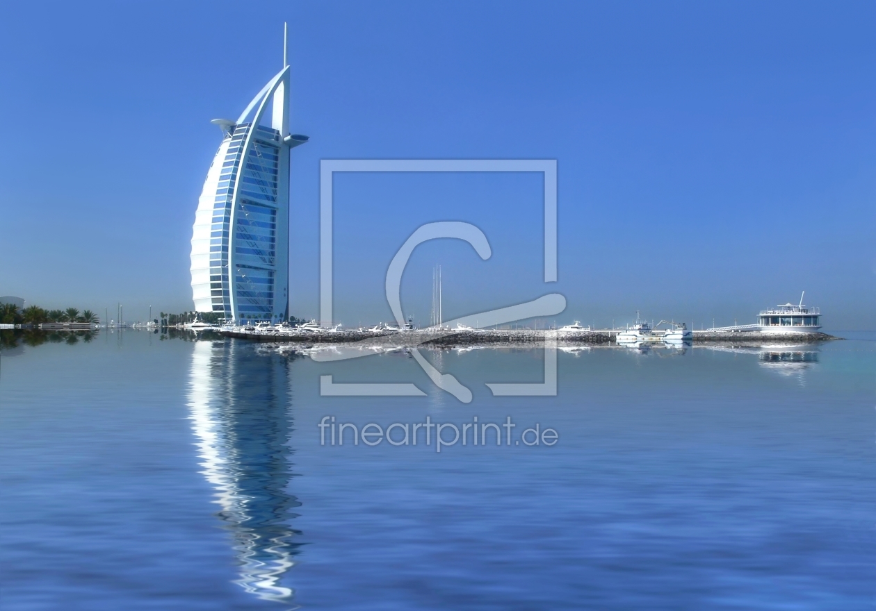 Bild-Nr.: 10196945 Burj al Arab in Dubai mit Wasserspiegelung erstellt von Ina  Penning