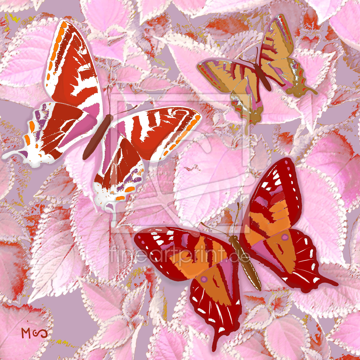 Bild-Nr.: 10209785 Schmetterlinge, digitale Collage, Kinderzimmer-Bild, Kunst für Kinder erstellt von Kinderzimmer-Galerie