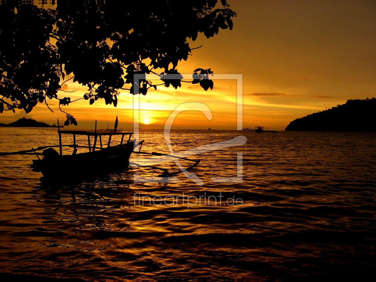 Bild-Nr.: 10211163 Boot im Sonnenuntergang erstellt von firefly76