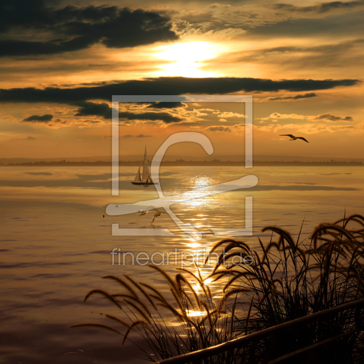 Bild-Nr.: 10243991 Goldene Abendstunde am See erstellt von Mausopardia