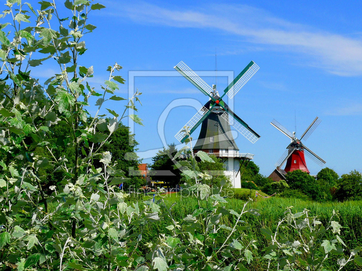 Bild-Nr.: 10246765 Eingebundene Zwillingsmühlen erstellt von Ostfriese