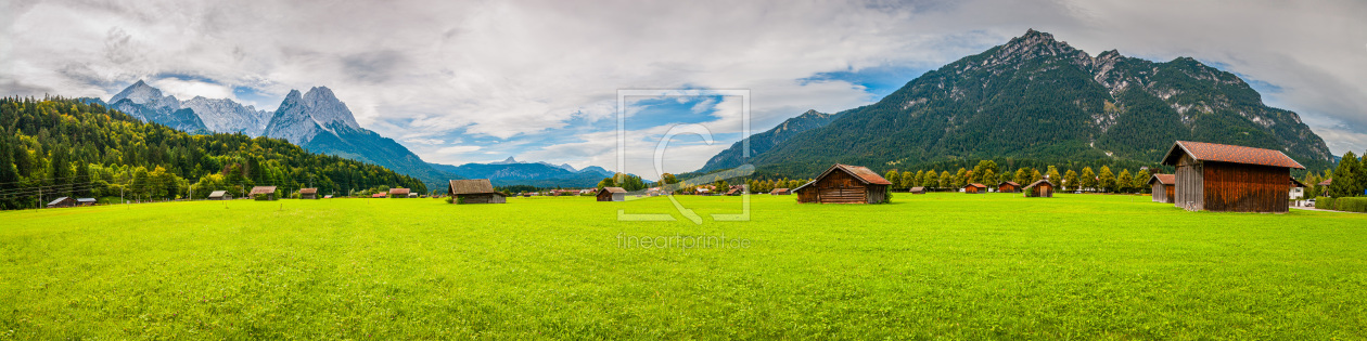 Bild-Nr.: 10305941 Wiesen-Panorama Garmisch 1:4 erstellt von Erhard Hess