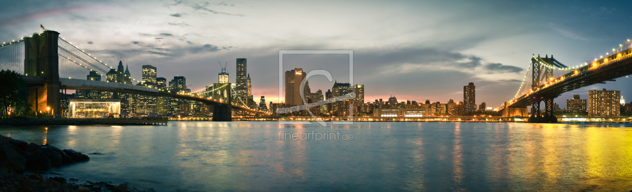 Bild-Nr.: 10357775 New York City - Brooklyn Bridge and Manhattan Bridge Panorama erstellt von Thomas Richter