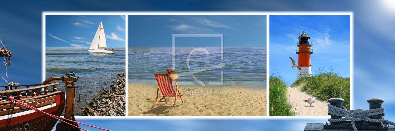 Bild-Nr.: 10393417 Strand und Küste in Panorama Collage erstellt von Mausopardia
