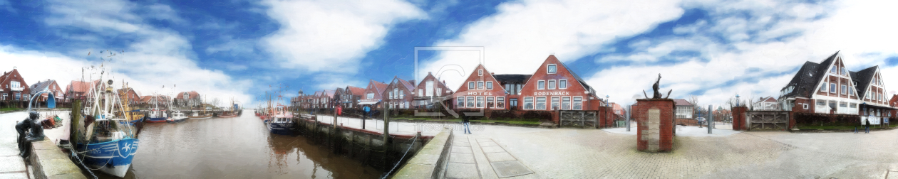 Bild-Nr.: 10407435 Neuharlingersiel Panorama 360° gemalt erstellt von Galerie-Fotoeffekt
