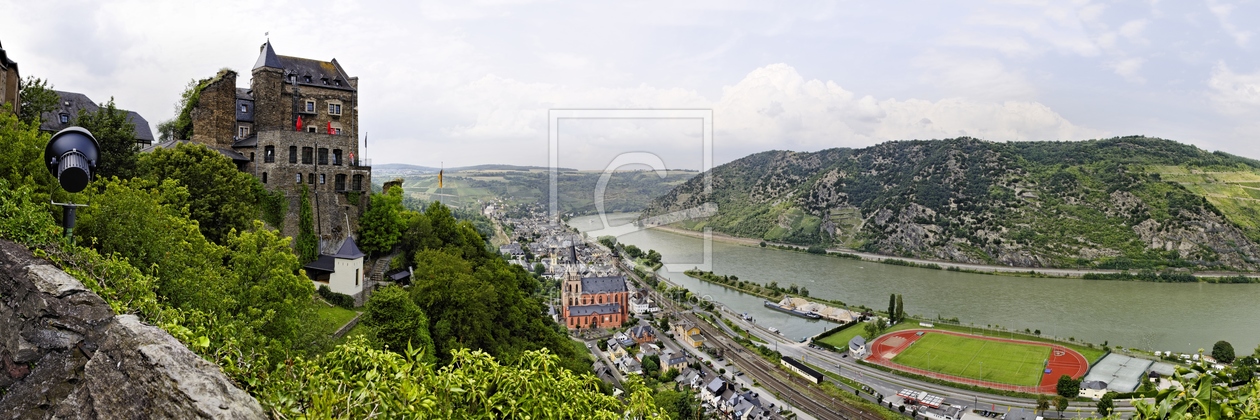 Bild-Nr.: 10411571 Pano Oberwesel mit Schönburg erstellt von Erhard Hess