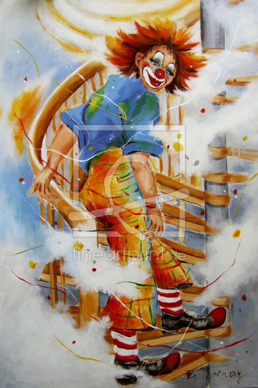 Bild-Nr.: 10428181 Clown auf Treppe erstellt von Barbara  Tolnay