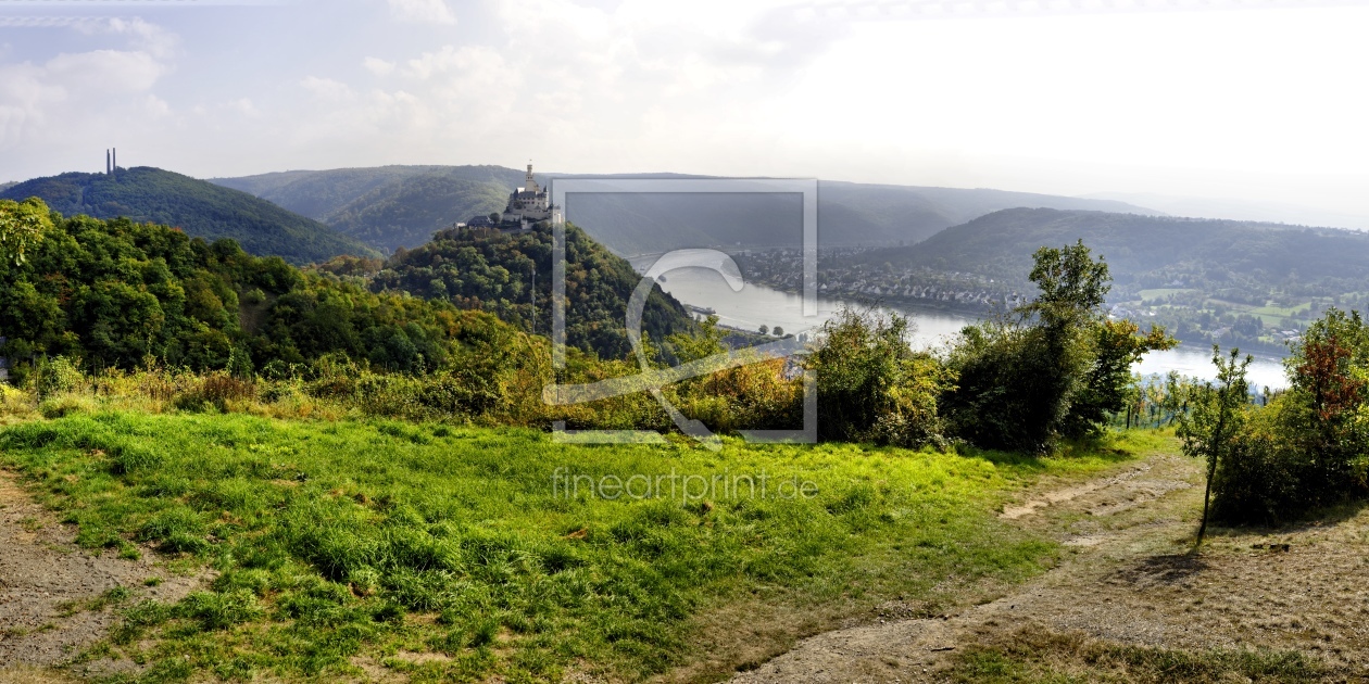 Bild-Nr.: 10429515 Panorama von Braubach mit Marksburg (1n) erstellt von Erhard Hess