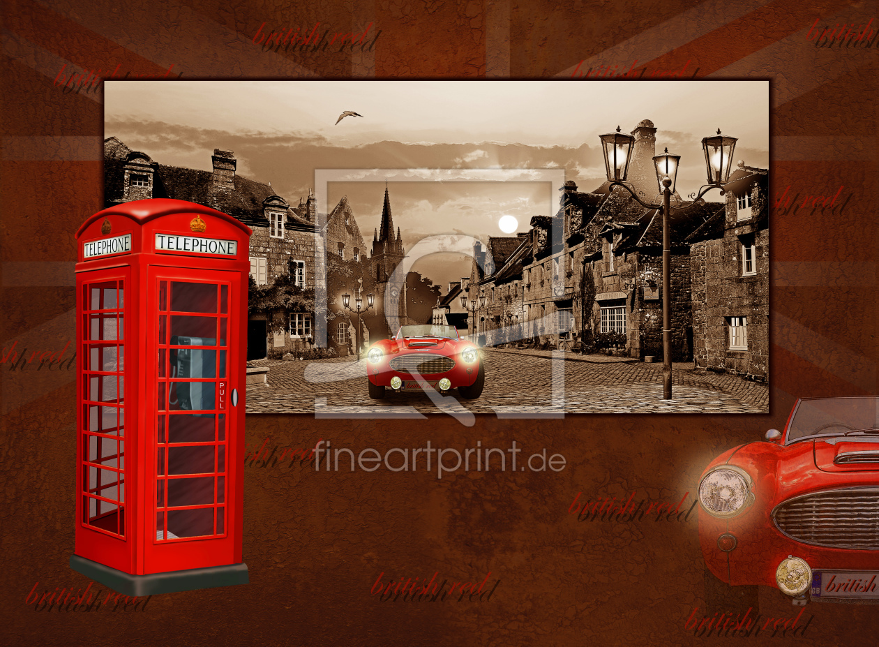 Bild-Nr.: 10430129 Collage british red mit englischer Telefonzelle erstellt von Mausopardia