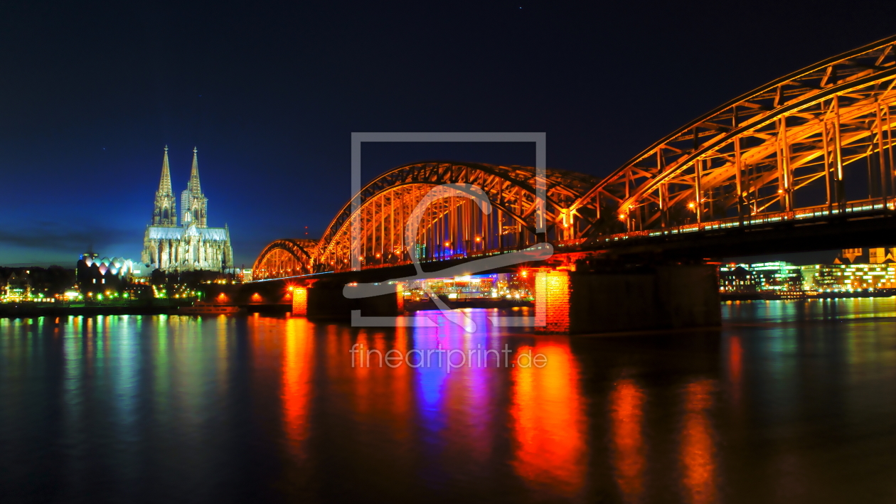 Bild-Nr.: 10440210 Köln bei Nacht erstellt von Michael Kaletha