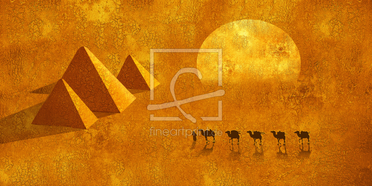 Bild-Nr.: 10472516 Karawane und Pyramiden  erstellt von Mausopardia