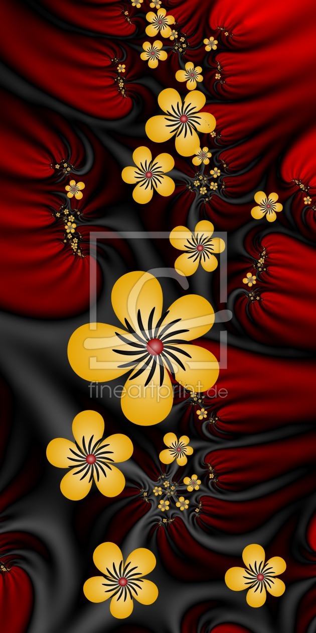 Bild-Nr.: 10509165 Gelbes Blütenpanorama (Version Hochformat) erstellt von gabiw-art