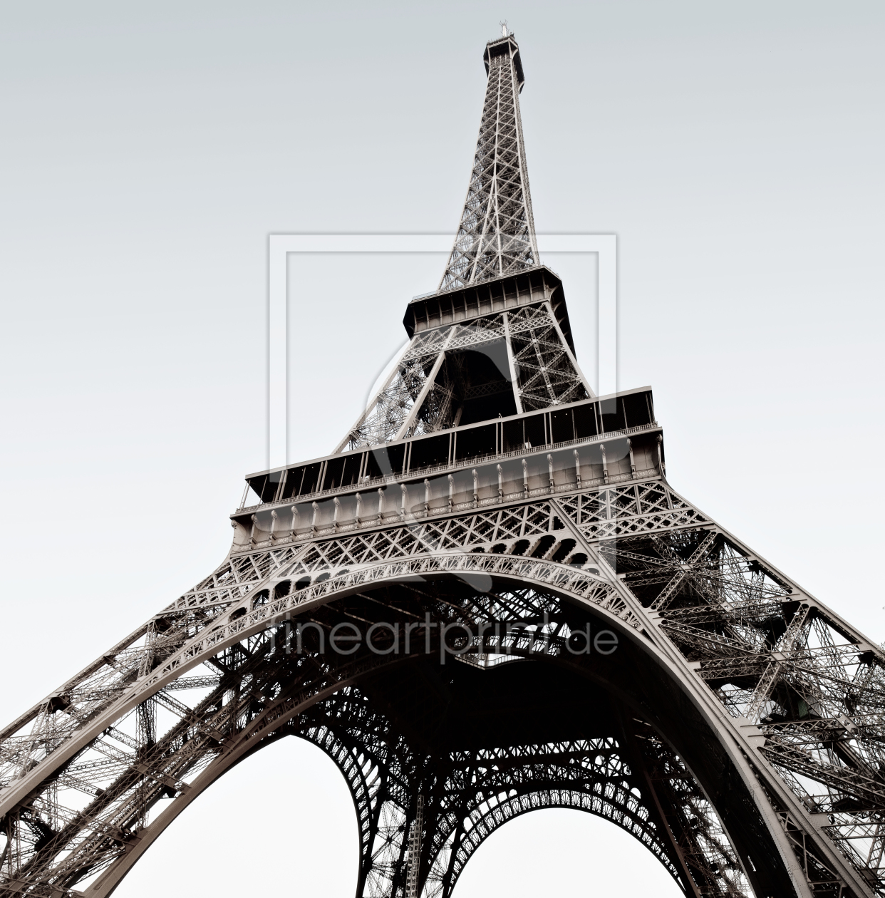 Bild-Nr.: 10523197 Tour Eiffel - Weitwinkel Version in Schwarz Weiss erstellt von Circumnavigation