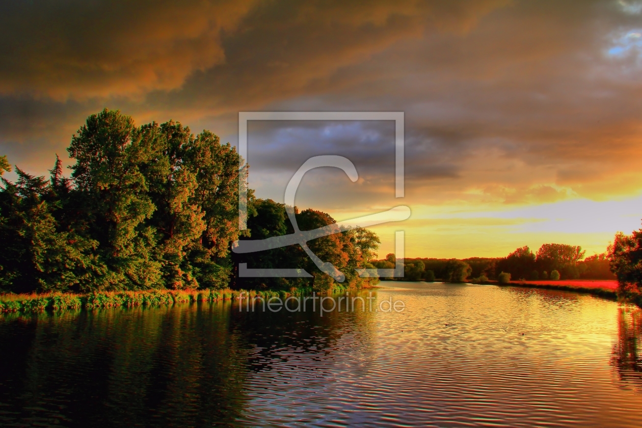 Bild-Nr.: 10565556 Sonnenuntergang am Fluß (begradigt) erstellt von falconer59