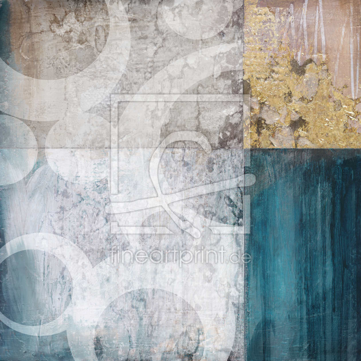 Bild-Nr.: 10574368 Teal Quadrant erstellt von CASA-FINE-ARTS