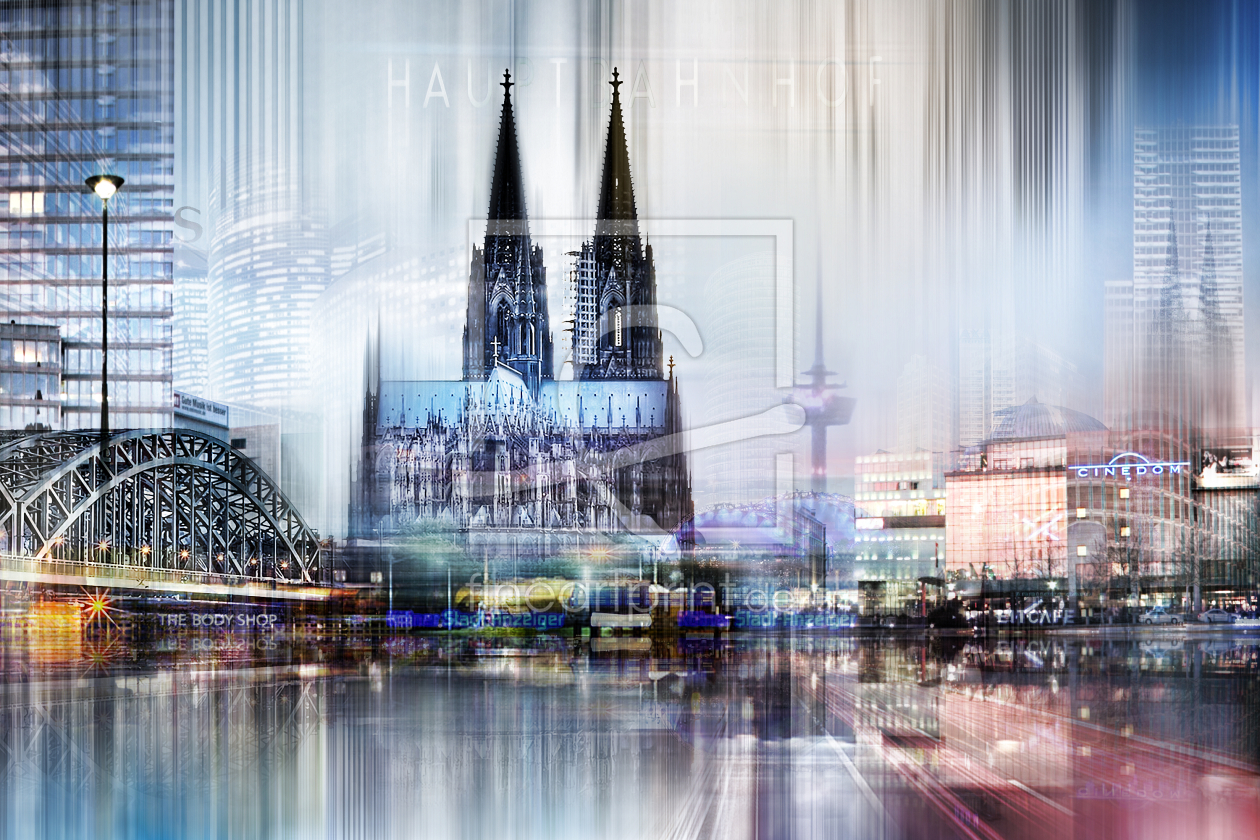 Bild-Nr.: 10576203 Köln Skyline Abstrakte Collage erstellt von Galerie-Fotoeffekt