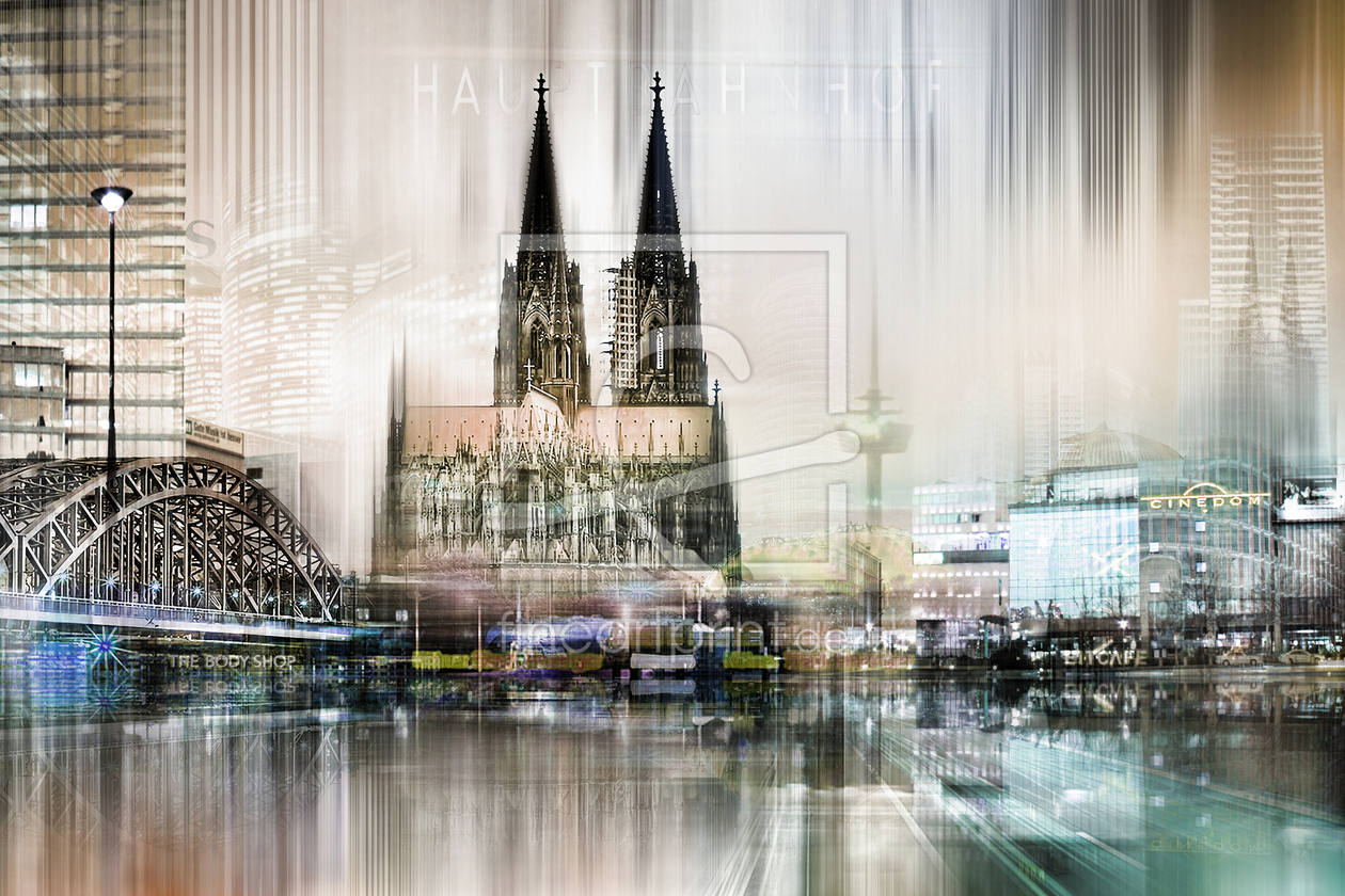 Bild-Nr.: 10576211 Köln Skyline Abstrakte Collage erstellt von Galerie-Fotoeffekt