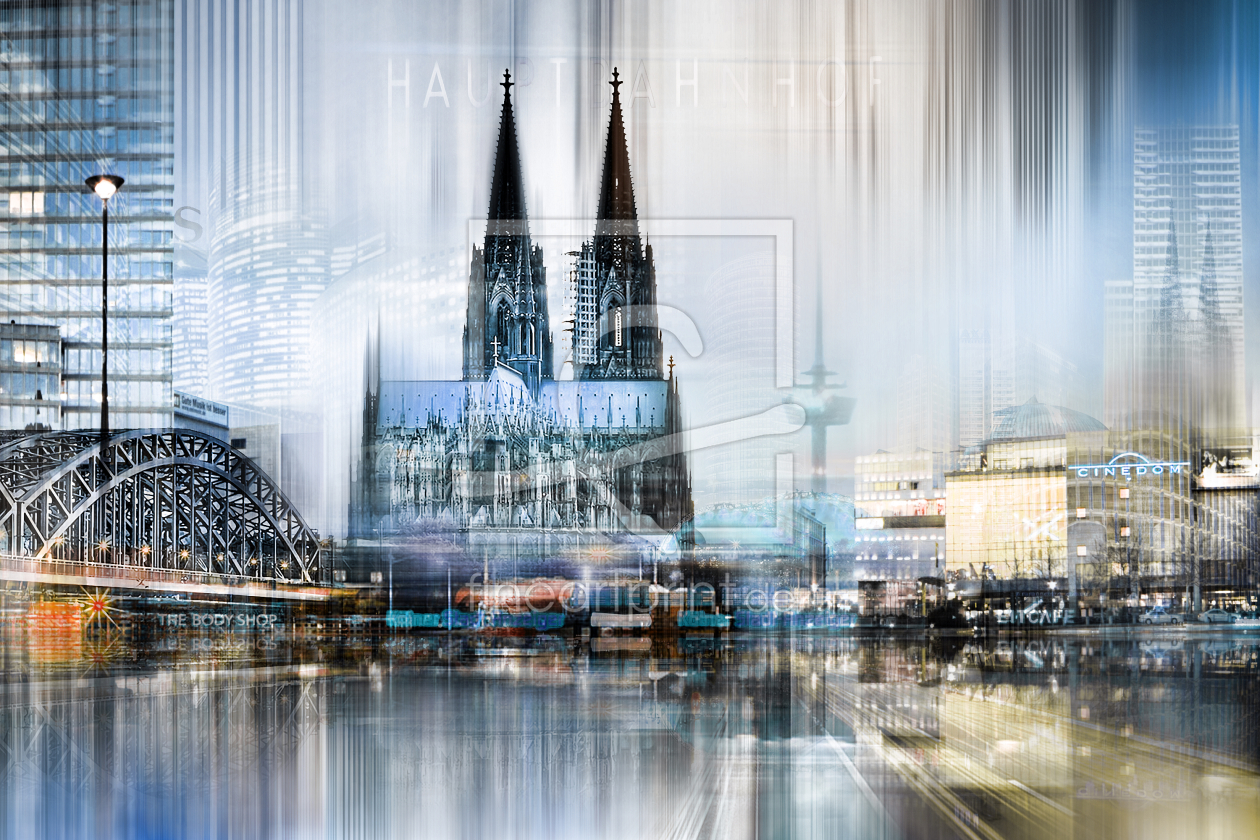 Bild-Nr.: 10576395 Köln Skyline Abstrakte Collage erstellt von Galerie-Fotoeffekt