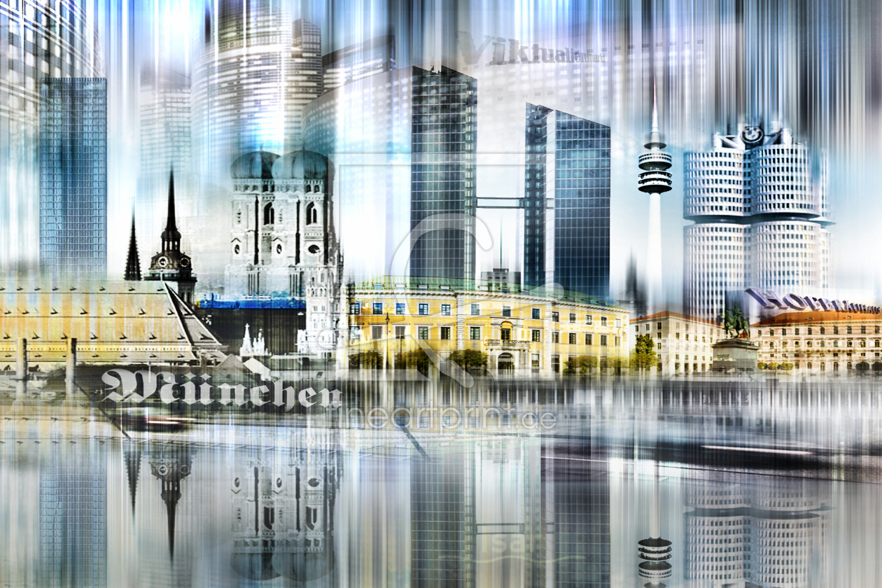 Bild-Nr.: 10584937 München Skyline Abstrakte Collage erstellt von Galerie-Fotoeffekt