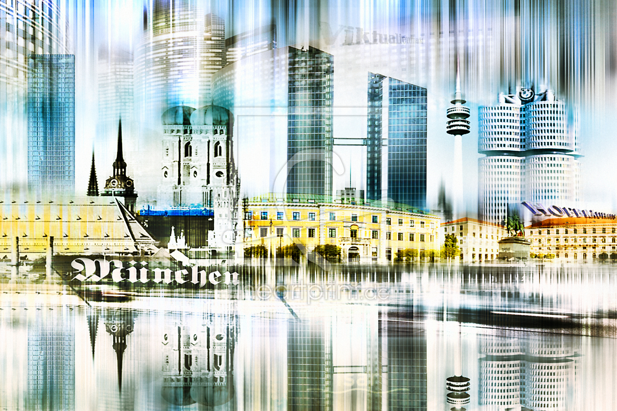 Bild-Nr.: 10585561 München Skyline Abstrakte Collage erstellt von Galerie-Fotoeffekt