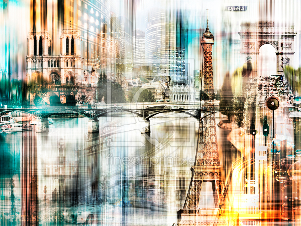 Bild-Nr.: 10585593 Paris Skyline Abstrakte Collage erstellt von Galerie-Fotoeffekt