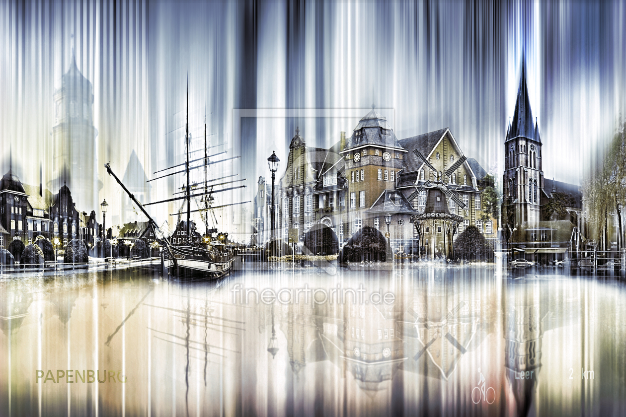 Bild-Nr.: 10590217 Papenburg Skyline Abstrakte Collage erstellt von Galerie-Fotoeffekt