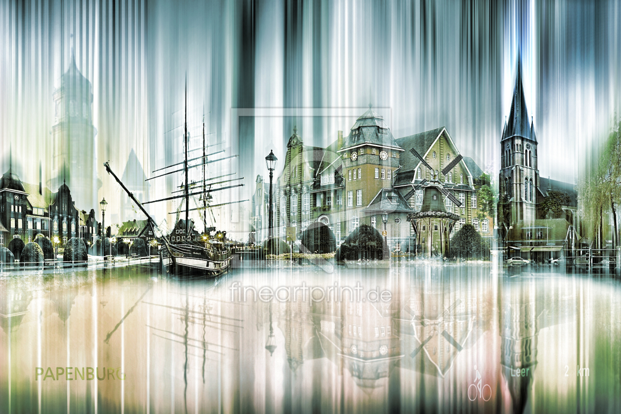 Bild-Nr.: 10590221 Papenburg Skyline Abstrakte Collage erstellt von Galerie-Fotoeffekt