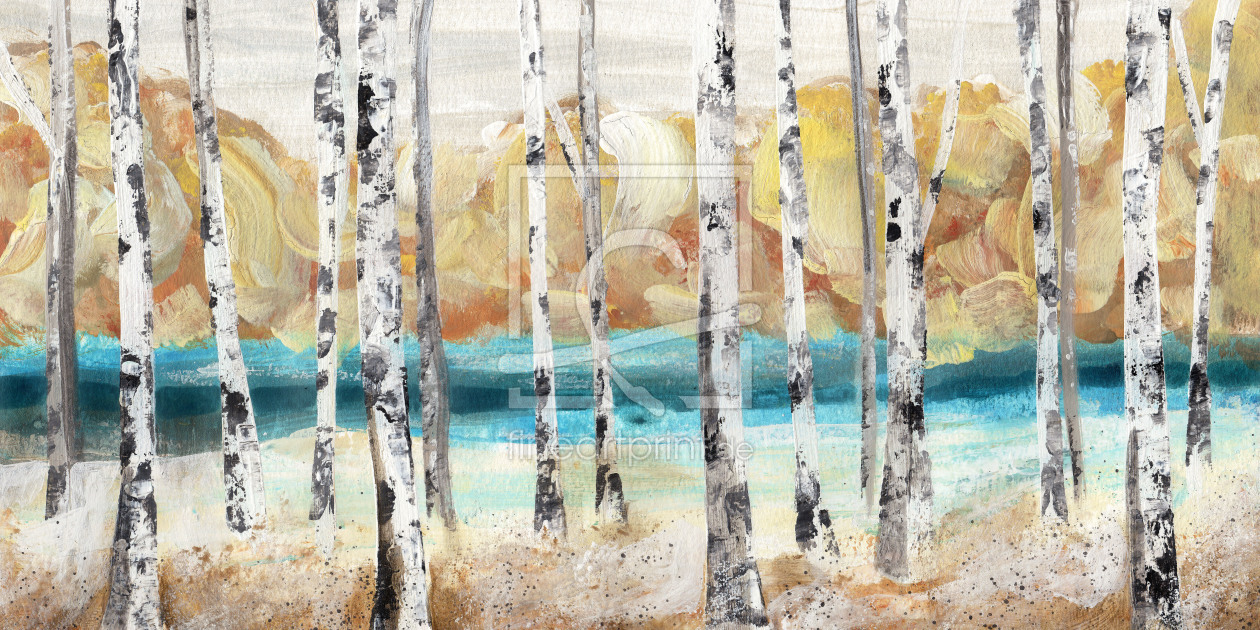 Bild-Nr.: 10619617 Water Color Trees With Yellow Trees In Back erstellt von CASA-FINE-ARTS
