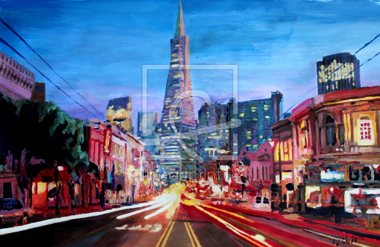 Bild-Nr.: 10637836 San Francisco - Columbus St. mit Cafe Vesuvio und Pyramide erstellt von artshop-77