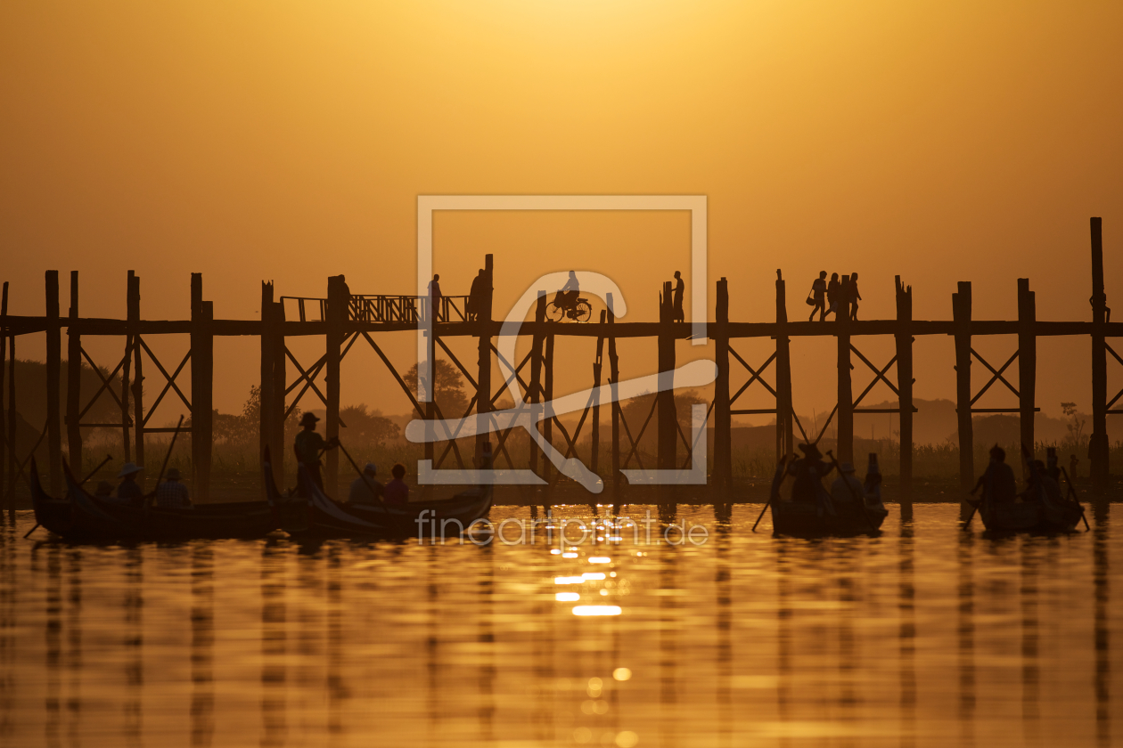 Bild-Nr.: 10644428 Sonnenuntergang an der U-Bein Brücke in Myanmar erstellt von danielgiesenphotography