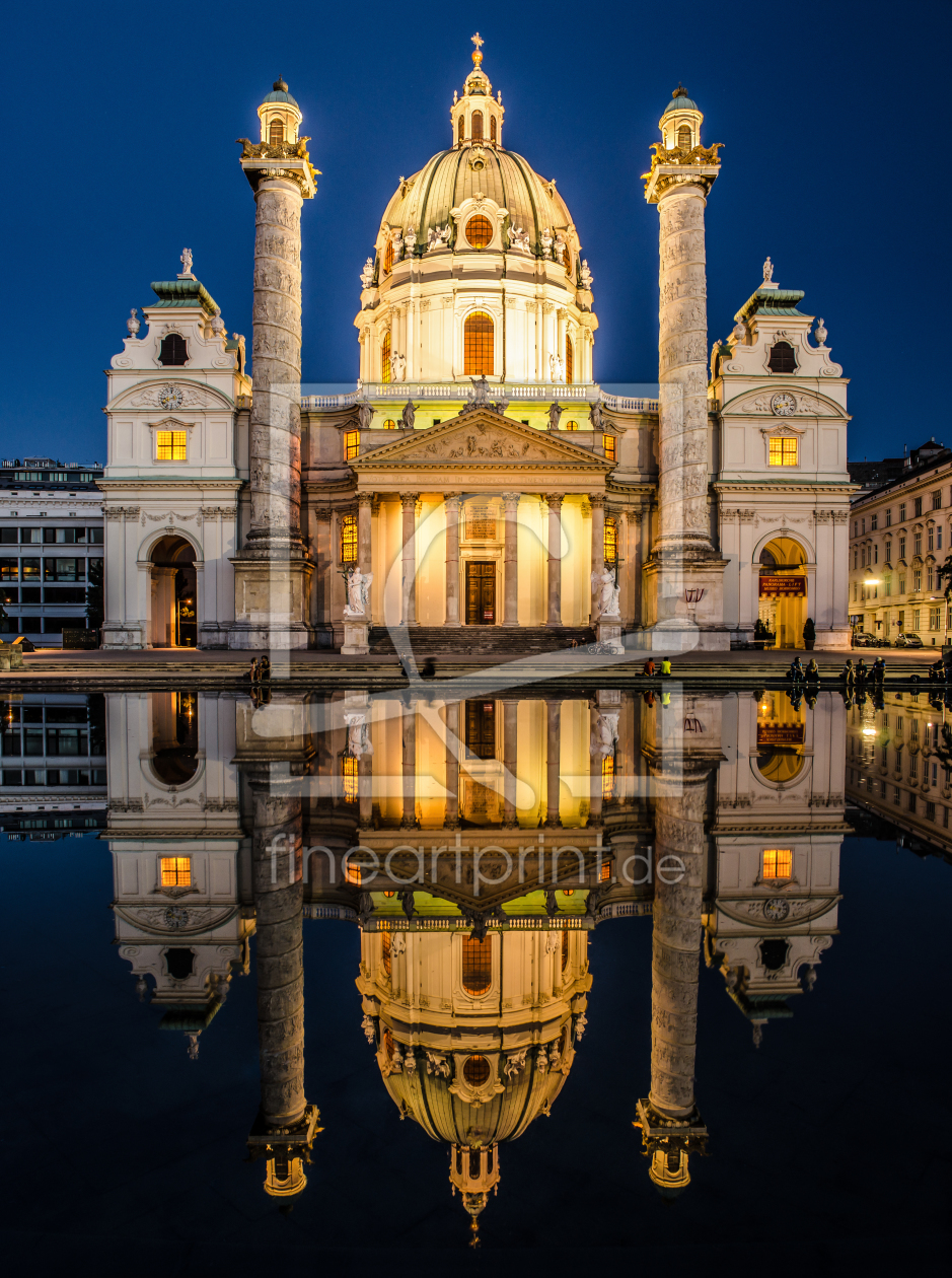 Bild-Nr.: 10647624 Wiener Karlskirche zur blauen Stunde 2.0 erstellt von Jean Claude Castor