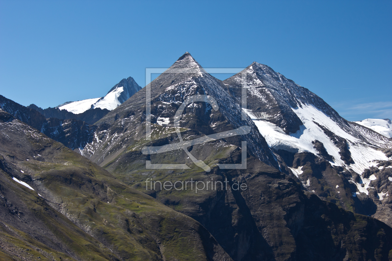 Bild-Nr.: 10650040 Glocknergruppe - Großglockner mit Sonnenwelleck und Fuscherkarkopf erstellt von Anja Schäfer