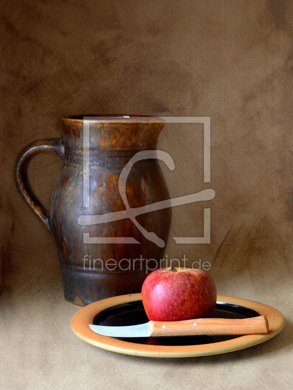 Bild-Nr.: 10670766 Stillleben mit rotem Apfel erstellt von Rolf Eschbach